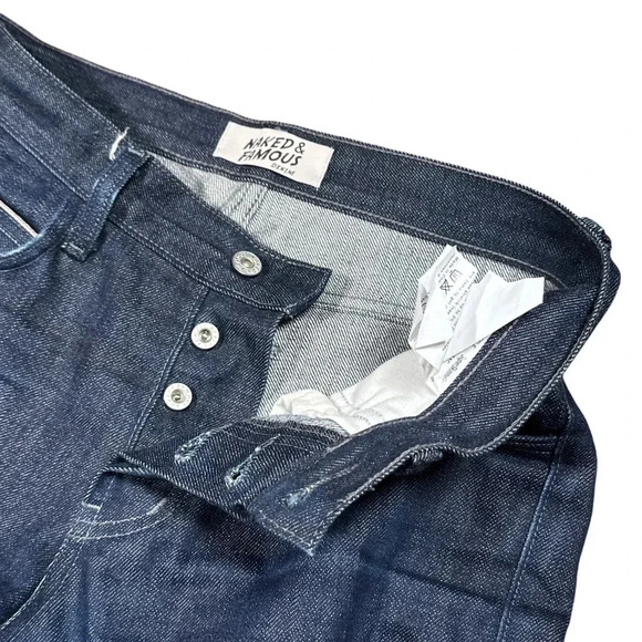 Naked & Famous Denim Super Skinny Guy Indigo Selvedge Jeans Mens 30 - Picture 3 of 12